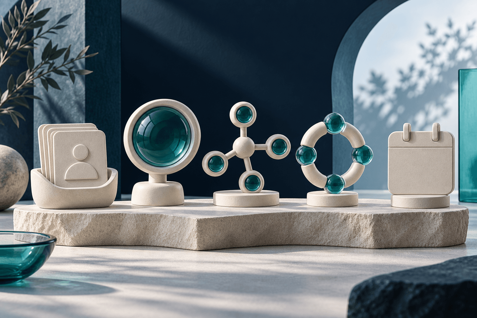 Distinct modular tools representing the stages of an AI agency workflow